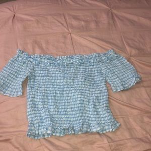 Off the shoulder crop top